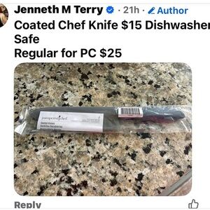 Pampered Chef Black Coated Knife